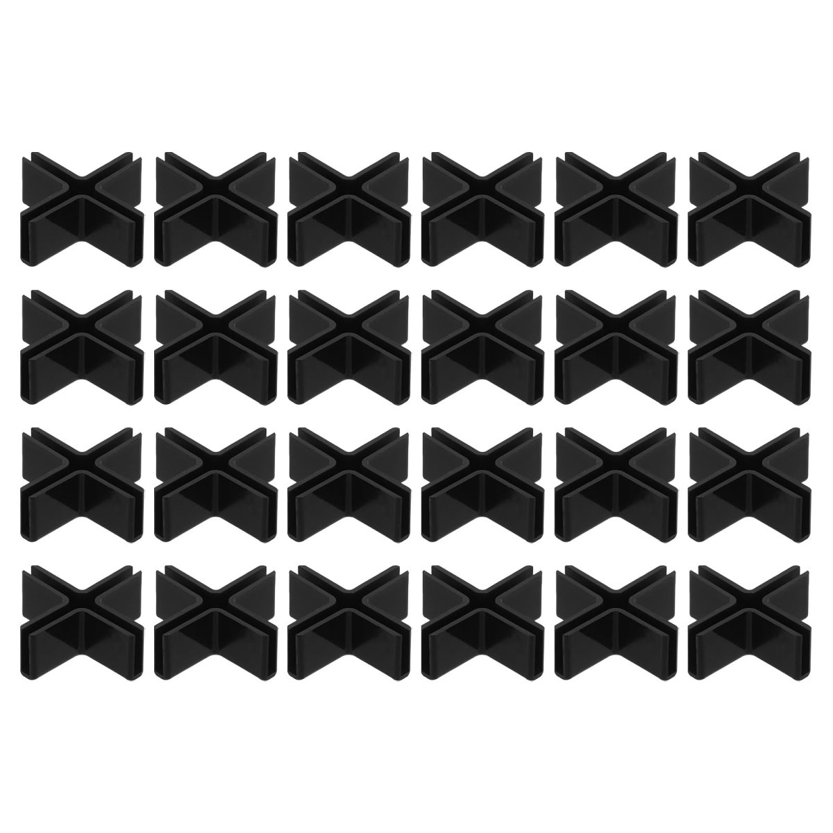 24pcs Plastic Glass Connector Suitable For 3mm Thick Cross Shaped To Clamp Fixing Bracket Rimless Clip Holder Aquarium Fish