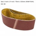Uxcell 3-inch X 21-inch Aluminum Oxide Sanding Belt 80 Grits Sandpaper Lapped Joint For Sander 3pcs