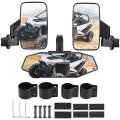Utv Side Rear View Mirror And Center Fit For 1 6 2 Roll Bar Cage Mount Polaris Rzr Can Am X3 Maverick Yamaha Rhino Yxz 1000 