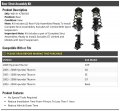 Rear Strut And Coil Spring Assembly Set Of 2 Compatible With 2003-2008 Hyundai Tiburon Excludes Gt Limited Sport Suspension