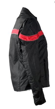 Womens Black And Red Textile Motorcycle Jacket Size S Sm Small