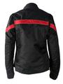 Womens Black And Red Textile Motorcycle Jacket Size S Sm Small