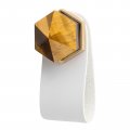 Rockcloud Set Of 2 Hexagonal Tiger Sa Eyea Stone Crystal Cabinet Knobs Cupboard Pulls Furniture Hardware With Gray Leather 