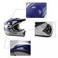 Tcmt Dot Youth Kids Motocross Offroad Street Helmet Blue Flame Motorcycle Dirt Bike Atv Goggles Gloves S