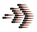 Vms Racing 14x1 5 20pc 112mm Cold Forged Steel Lug Nuts With Red Extended Spikes Tips In Aluminum Compatible Dodge Charger
