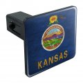 Rustic Kansas State Flag Distressed Usa Tow Trailer Hitch Cover Plug Insert