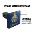 Rustic Kansas State Flag Distressed Usa Tow Trailer Hitch Cover Plug Insert