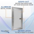 12 In W X 20 H Square Rv Baggage Door Compartment Storage For Trailer And Camper Aluminum With Keyed Latch Rp-400s-1220-a