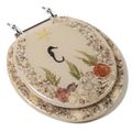 Comfort Seats C1b6r9-shch Acrylic Toilet Seat With Chrome Hinges Round Seahorse 