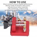 Morse Code Key 3 5mm Double Paddle Automatic Cw Shortwave Telegram For Training Red