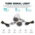 2pcs Black 15 Led Motorcycle Stop Brake Running Turn Signal Indicator Amber Lights For Street Bike Chopper Dirt Scooter Cafe