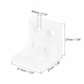 Uxcell 30pcs 90 Degree Plastic Corner Braces 27 3x27x27mm Nylon Shelf Right Angle Brackets With Screws For Cabinets Cupboards