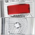 Compatible With Ford F250 F350 F450 F550 Super Duty Pair Of Led Tail Brake Lights Chrome Housing Clear Lens