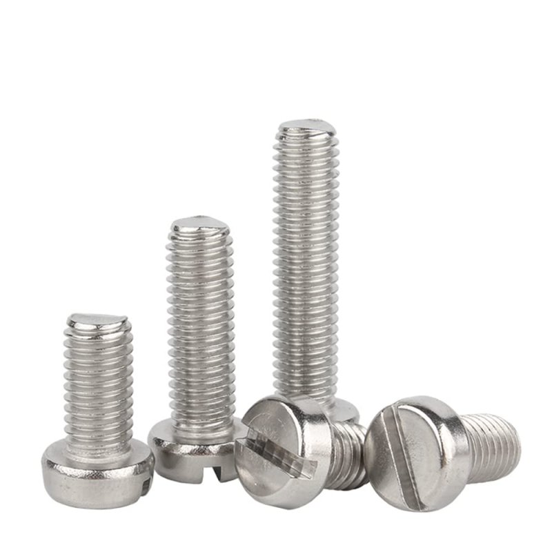 Hscrstar 2pcs M8x40mm 304 Stainless Steel One Slotted Cylindrical Head Screws Round Bolts