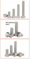 Hscrstar 2pcs M8x40mm 304 Stainless Steel One Slotted Cylindrical Head Screws Round Bolts