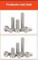 Hscrstar 2pcs M8x40mm 304 Stainless Steel One Slotted Cylindrical Head Screws Round Bolts