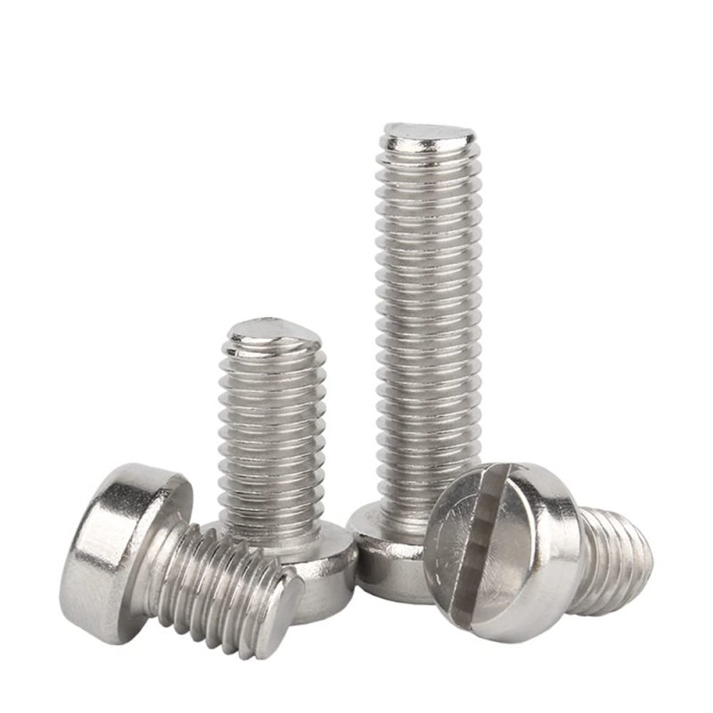 Hscrstar 2pcs M8x40mm 304 Stainless Steel One Slotted Cylindrical Head Screws Round Bolts