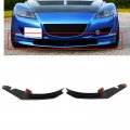 Ocpty 2pcs Matte Black Front Bumper Lip Compatible With 0 2004-2008 For Mazda Rx-8