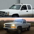 Nilight 2pcs 52a Curved Led Light Bar Bracket At Upper Windshield Roof Cab For 07-13 Chevy Silverado Suburban Avalanche Tahoe 