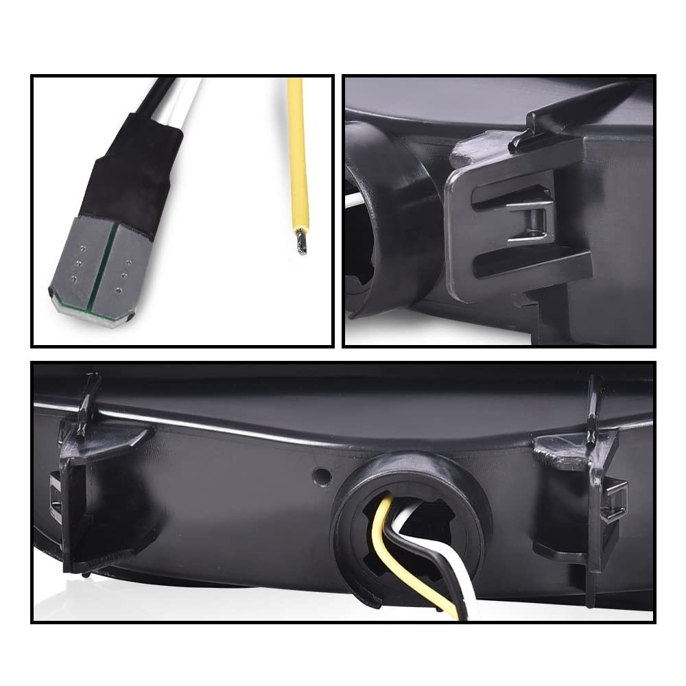 Led Sequential Signal Lamp Side Marker Lights Clear Lens