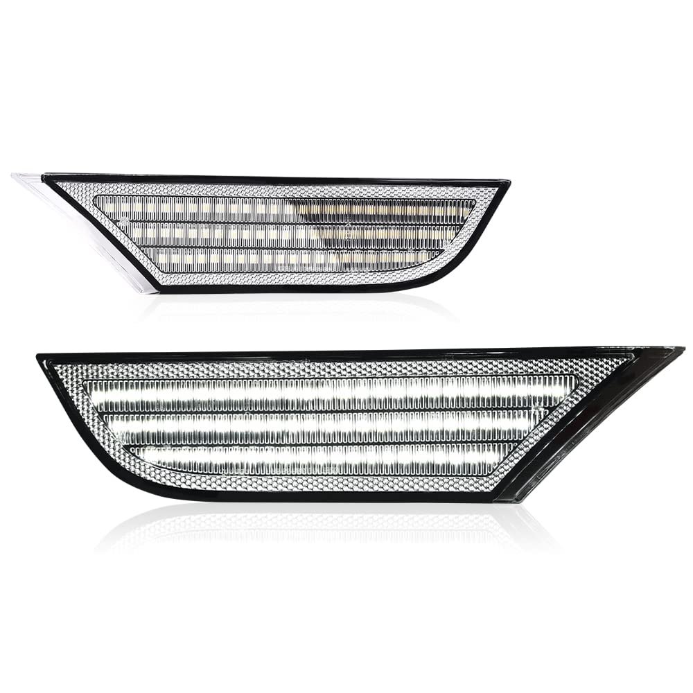 Led Sequential Signal Lamp Side Marker Lights Clear Lens