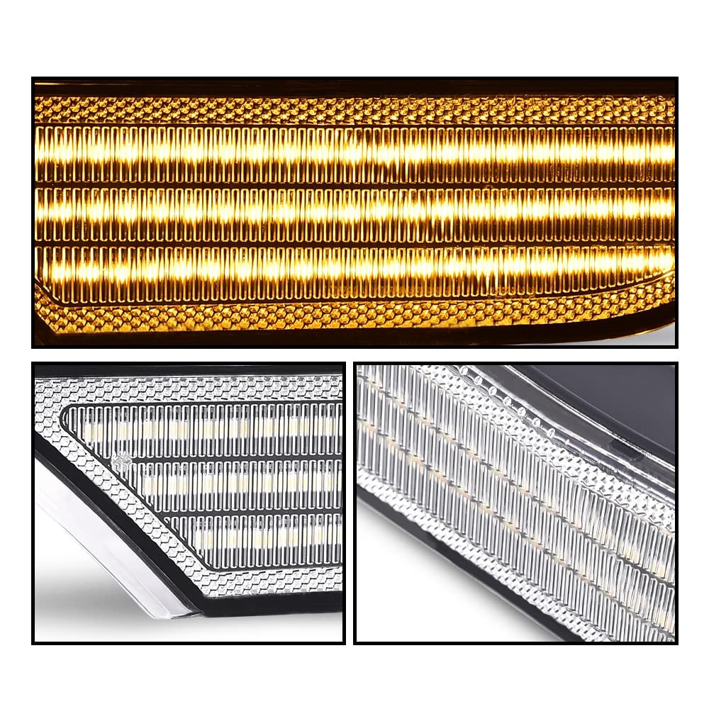Led Sequential Signal Lamp Side Marker Lights Clear Lens