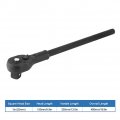 Qiilu Quick-release Ratchet Heavy Duty Drive Square Head Reversible Quick Socket Wrench Medium Lengthened Auto Repair Tool 1in