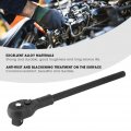 Qiilu Quick-release Ratchet Heavy Duty Drive Square Head Reversible Quick Socket Wrench Medium Lengthened Auto Repair Tool 1in