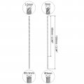 Uxcell Hss High Speed Steel Extra Long Twist Drill Bits 3mm 3 5mm Diameter 200mm Length 8 Pcs