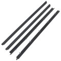 Black Rubber Inner And Outer Door Window Belt Felt Sweep Kit Of 4 Replacement For S10 Pickup 1982-1993 