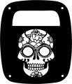 Jeeptails Sugar Skull Tail Lamp Light Covers For Jeep Wrangler Tj And Yj Black Set Of 2 
