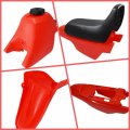 Waltyotur Plastic Fender Body Seat Gas Tank Side Plates Fairings Kit Replacement For Yamaha Pw50 Py50 All Years Red