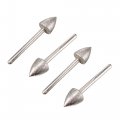 Uxcella 4pcs 10mm Taper Tip Grinding Bits Polisher Diamond Mounted Points 