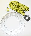 Yellow Chain And Sprocket Kit 13 48 114l For 1998 Yamaha Wr400f Yz400f Steel Front Rear Sprockets With Non O Ring 