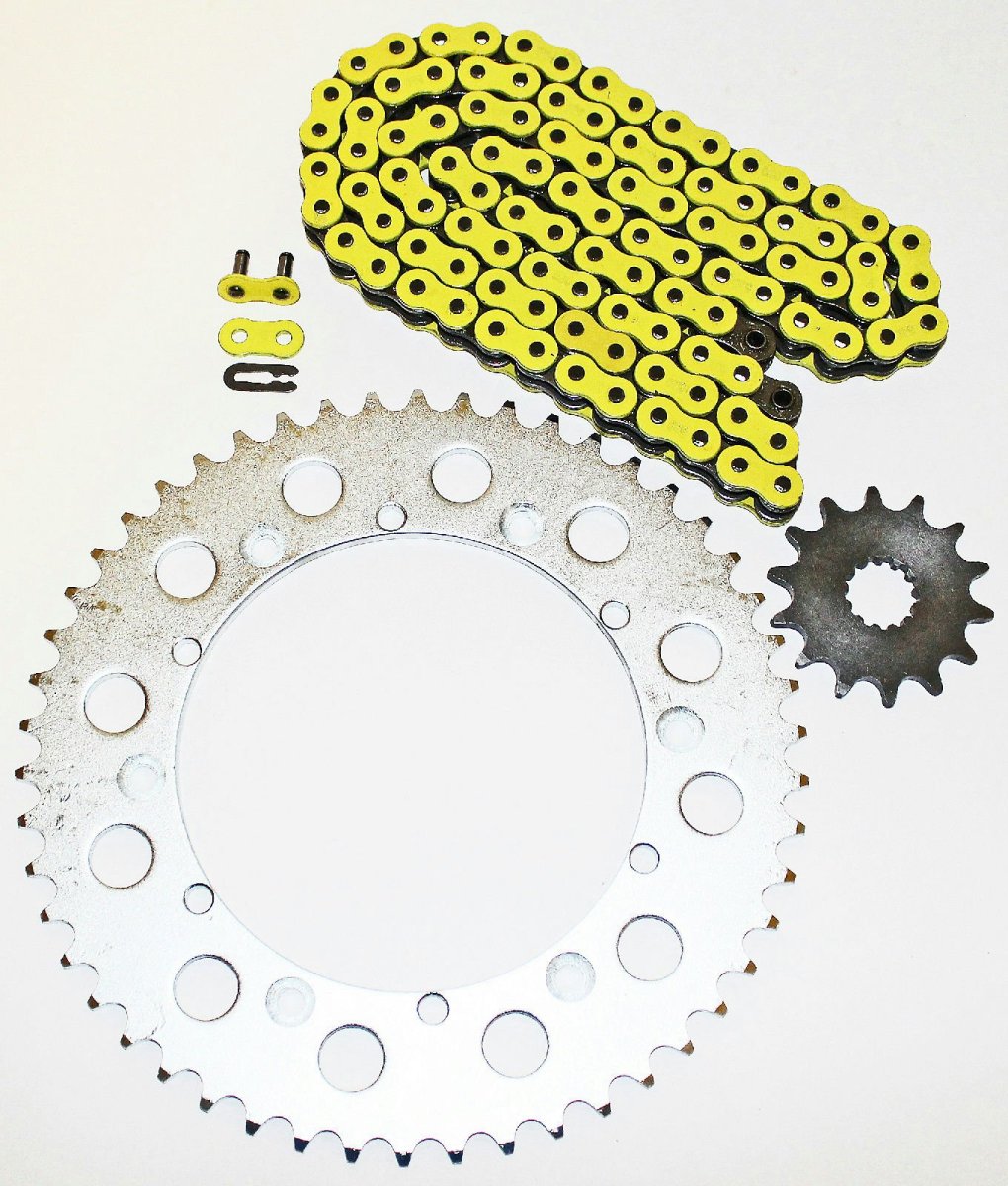 Yellow Chain And Sprocket Kit 13 48 114l For 1998 Yamaha Wr400f Yz400f Steel Front Rear Sprockets With Non O Ring