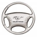 Au-tomotive Gold Inc Officially Licensed Silver Steering Wheel Key Fob For Ford Mustang