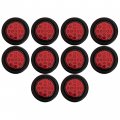 All Star Truck Parts 10 Pc 2 Round Led Light Side Marker Clearance 13 Leds Rubber Grommet Removable Wire Pigtail Plug Ip 67 For 