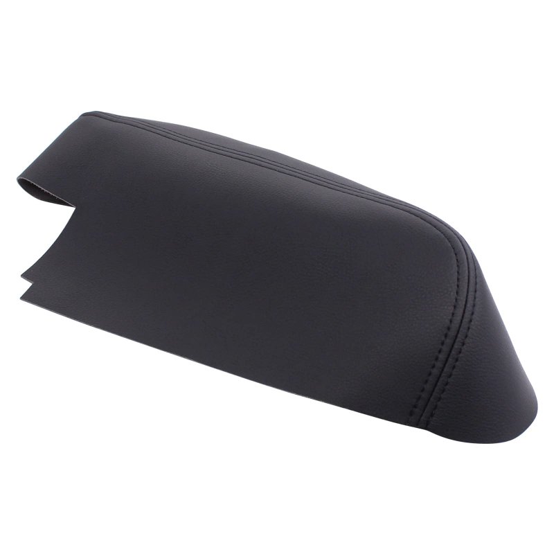 Black Synthetic Leather Front Left And Right Door Panels Armrest Cover