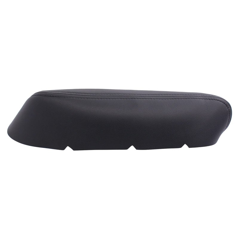 Black Synthetic Leather Front Left And Right Door Panels Armrest Cover