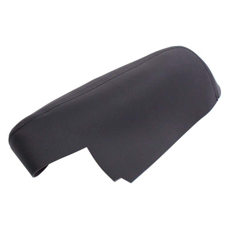 Black Synthetic Leather Front Left And Right Door Panels Armrest Cover