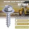 Rexka 15pcs Fender Liner Bumper Cover Screw 90159-a0030 For Toyota Lexus Avalon Camry Corolla Matrix Prius Yaris Es300h