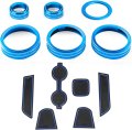 Cup Holder Insert Liners And Ac Knob Covers For Toyota Gr86 Subaru Brz 2022 2023 2024 2025 2026 Blue Interior Trim Accessories 