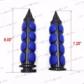 Httmt Trhb114a- Compatible With 7 8 22mm Custom Spike Motorcycle Hand Grips Throttle Twist Tube Black Blue