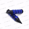 Httmt Trhb114a- Compatible With 7 8 22mm Custom Spike Motorcycle Hand Grips Throttle Twist Tube Black Blue