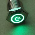 E Supporta 19mm 12v 5a Power Symbol Angel Eye Halo Car Green Led Light Metal Push Button Toggle Switch Socket Plug Wire 