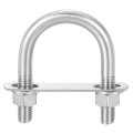 Round U-bolts 4 Sets 51mm 2 01 Inner Width 84mm Length M12 304 Stainless Steel U Clamp Bolt With Nuts And Plates For Boat 