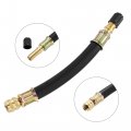 X Autohaux 4pcs Tire Valve Extension Stem Adaptor Tool Flexible Dual Extender Pipes 13cm 5 1 For Car Truck Bike Trailer Rv