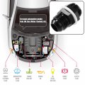 X Autohaux 2pcs Car Male An12 12an To Flare Hose Reducer Fuel Line Fitting Adapter Oil Cooler Bulkhead Aluminum Alloy Black