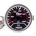 Universal 2 In 52mm Oil Pressure Gauge Kit With Smoke Tint Lens White Led Display And Red Illuminated Needles For Auto Truck
