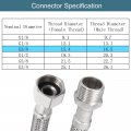 Uxcell 24 Inch Long Faucet Supply Line Connector G3 8 Female Compression Thread X Male Straight 304 Stainless Steel Water Hose